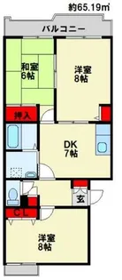 福岡県北九州市若松区久岐の浜【アパート】の間取り