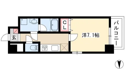 ロイヤルアンコール【705号室】の間取り