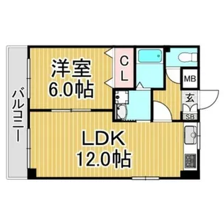 福岡県大野城市東大利1丁目【マンション】の間取り