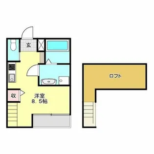リバーサイド花田【1階】の間取り