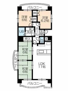 フィオーレ豊橋【3階】の間取り