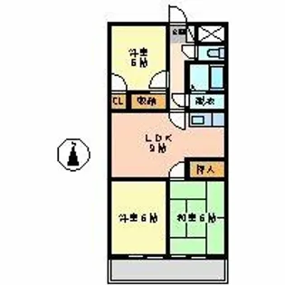 フォレスト本宮【5階】の間取り