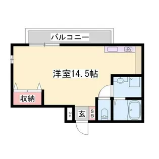 ペルル学園通り【201号室】の間取り