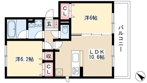 アリエッタ【2階】の間取り
