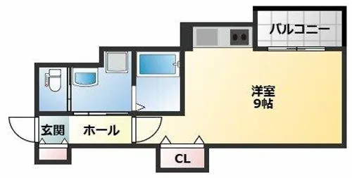 セレニティ法善寺D棟【1階】の間取り