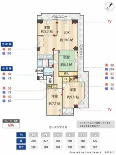 マンハイム甲子園I【4階】の間取り