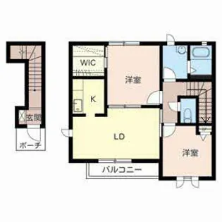 シャーメゾン西庄【0201号室】の間取り