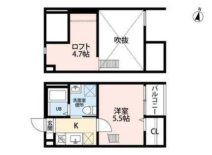 ディアコート堤【101号室】の間取り