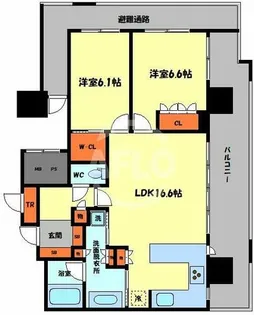 エルザグレース堀江タワー【23階】の間取り