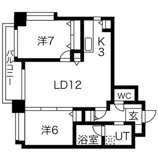 ノヴァ知事公館前【4階】の間取り