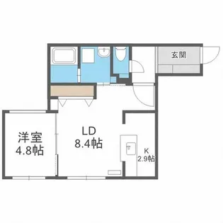 ブランシャールALAIN琴似【2階】の間取り