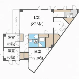 宮の森ウルビス【3階】の間取り
