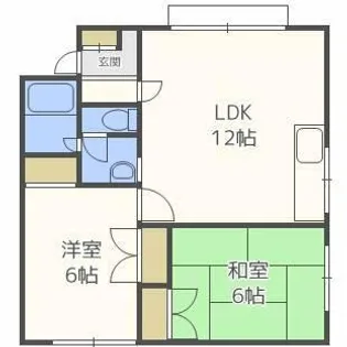 篠路パークハイツA【201号室】の間取り