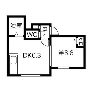 グランソレイユ南1条【3階】の間取り
