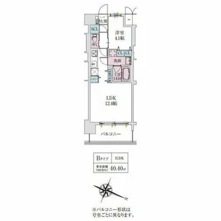 スプランディッド梅田グランノース【4階】の間取り