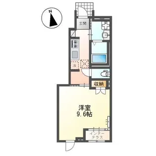 クローバーエイト【1階】の間取り