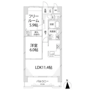 プレステージ姫路坂田町【9階】の間取り