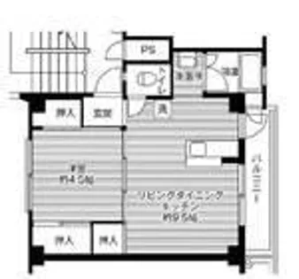 ビレッジハウス十王堂【1-401号室】の間取り