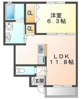 エルカーサ【1階】の間取り