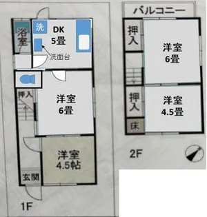 兵庫県加古川市加古川町河原【一戸建】の間取り