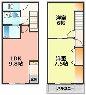 愛知県稲沢市六角堂東町5丁目【アパート】の間取り