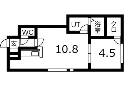 北海道札幌市手稲区富丘二条7丁目【アパート】の間取り