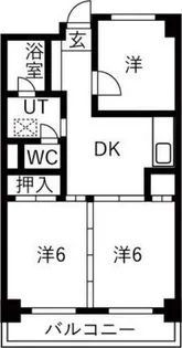 シャトー箕面【6階】の間取り