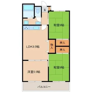 兵庫県尼崎市猪名寺1丁目【マンション】の間取り