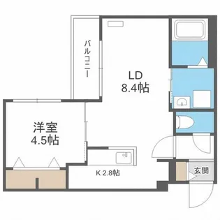 ブランシャール西線14条【2階】の間取り