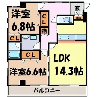 第2中央ビルディング【1階】の間取り
