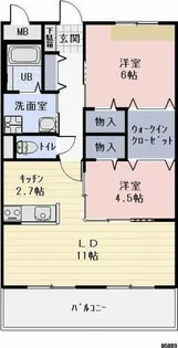 Charmant Mukaiyama【2階】の間取り