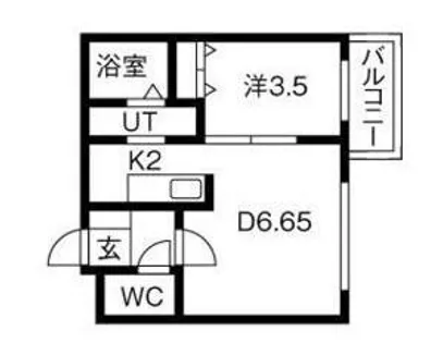 アスパイア琴似【4階】の間取り