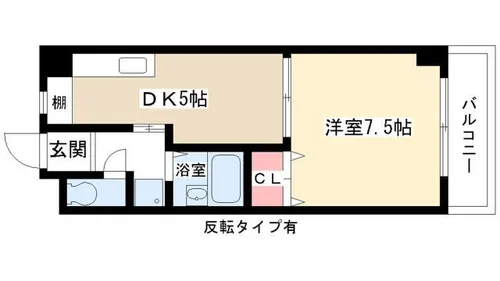 シャトルオオギ【108号室】の間取り