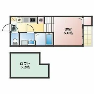 ハピネス枇杷島【2階】の間取り