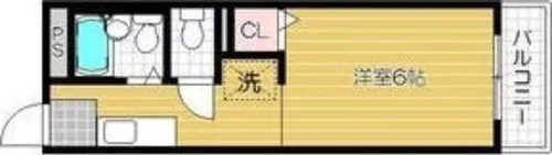 ヴィラージュみのお A【3階】の間取り