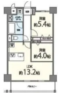 キャッスルビュー玉造上町台【3階】の間取り
