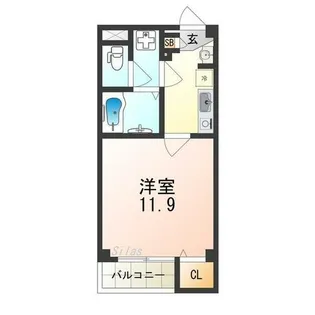 エフスタイル天美南【1階】の間取り