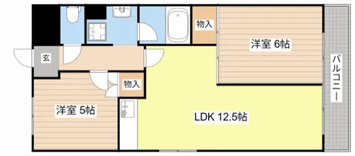 フラワー2番館【226号室】の間取り