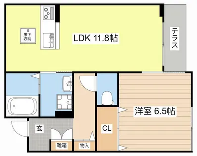 シャーメゾン ピュアワン【1階】の間取り