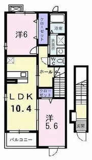 フェリーチェ II【2階】の間取り