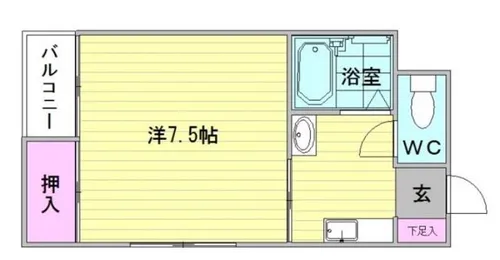 福岡県福岡市城南区友泉亭【マンション】の間取り