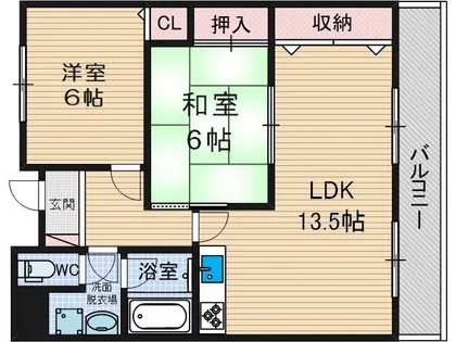 大阪府茨木市沢良宜西2丁目【マンション】の間取り