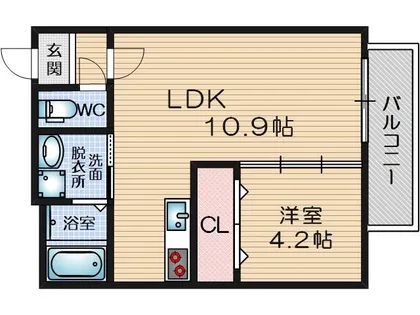 大阪府茨木市上穂積2丁目【マンション】の間取り