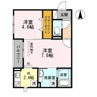 ベーネ・ルミエール【1階】の間取り