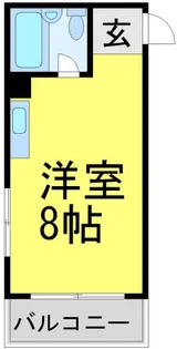 コーポラス城ヶ堀【6階】の間取り