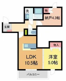 ベルメゾンMH【202号室】の間取り