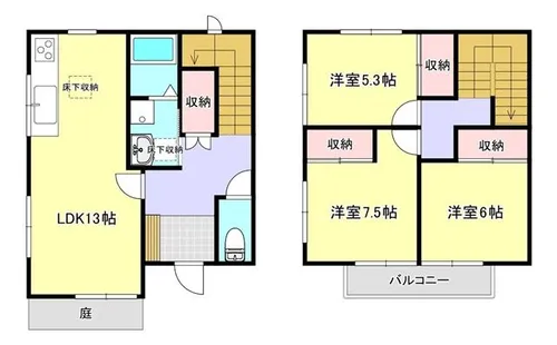 ハイツヤヒチ【1階】の間取り
