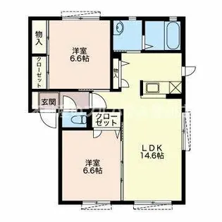 ベル・シャンテ Ⅰ【102号室】の間取り