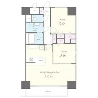 JS御園通【9階】の間取り