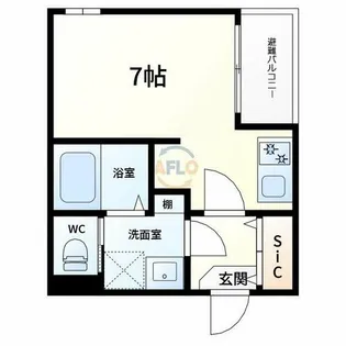 ハーモニーテラス北田辺【2階】の間取り